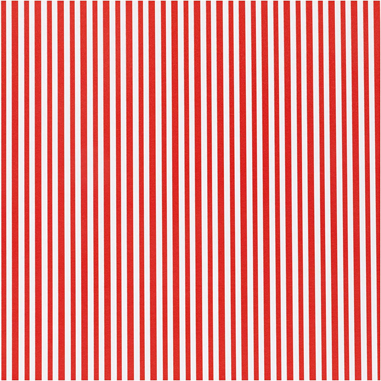 Inpakpapier, strepen, b: 50 cm, 80 gr, rood wit, 100 m 1 rol