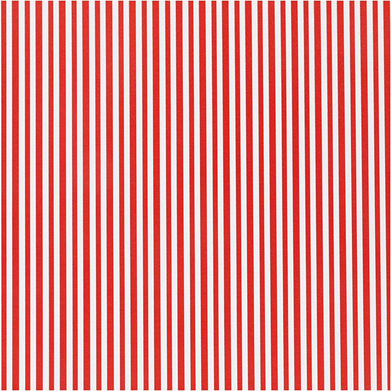 Inpakpapier, strepen, b: 50 cm, 80 gr, rood wit, 5 m 1 rol
