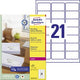 Adresetiketten avery zweckform wit