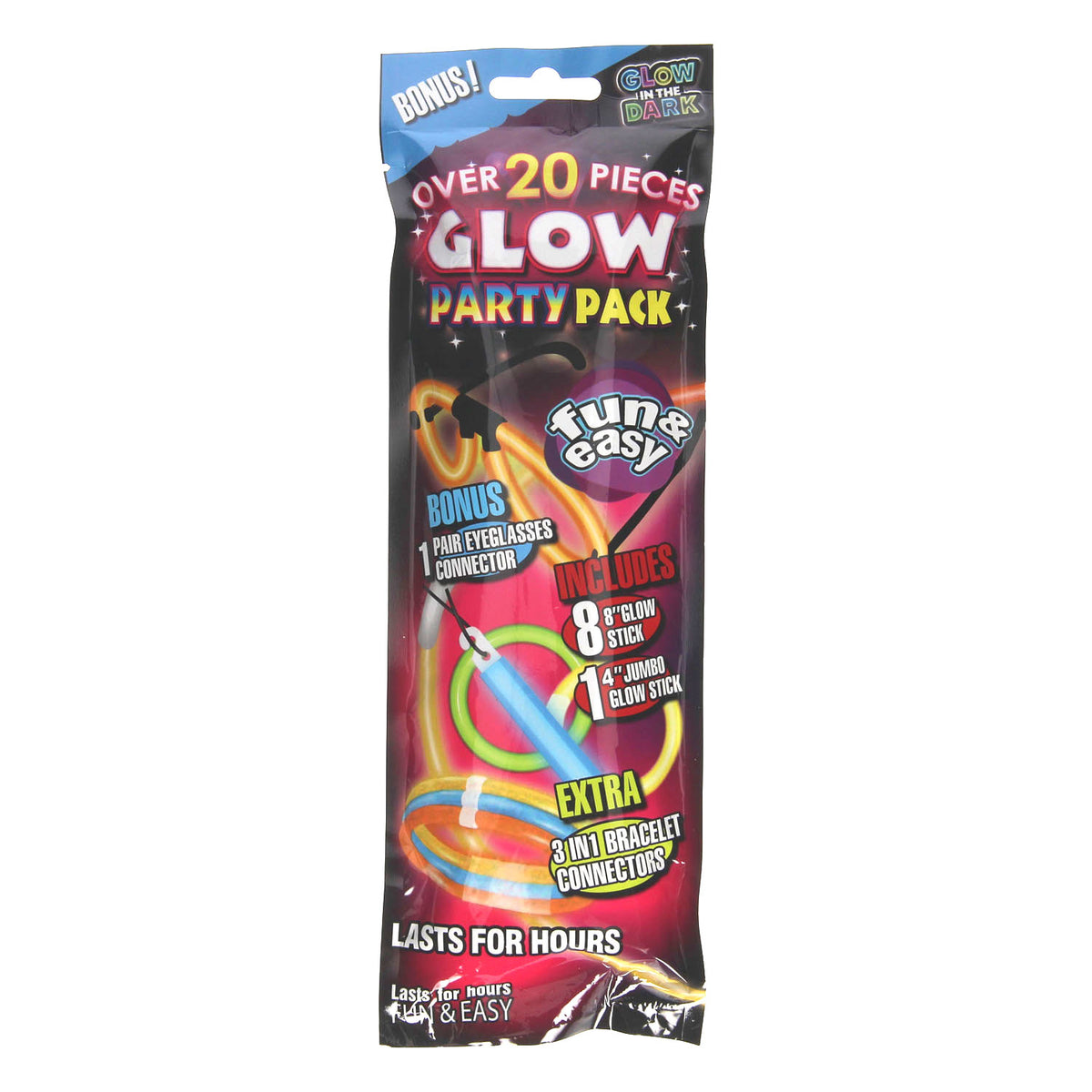 Party pack glow in the dark