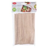 Wegwerp mes hout 16cm, 50st. - afbeelding 2