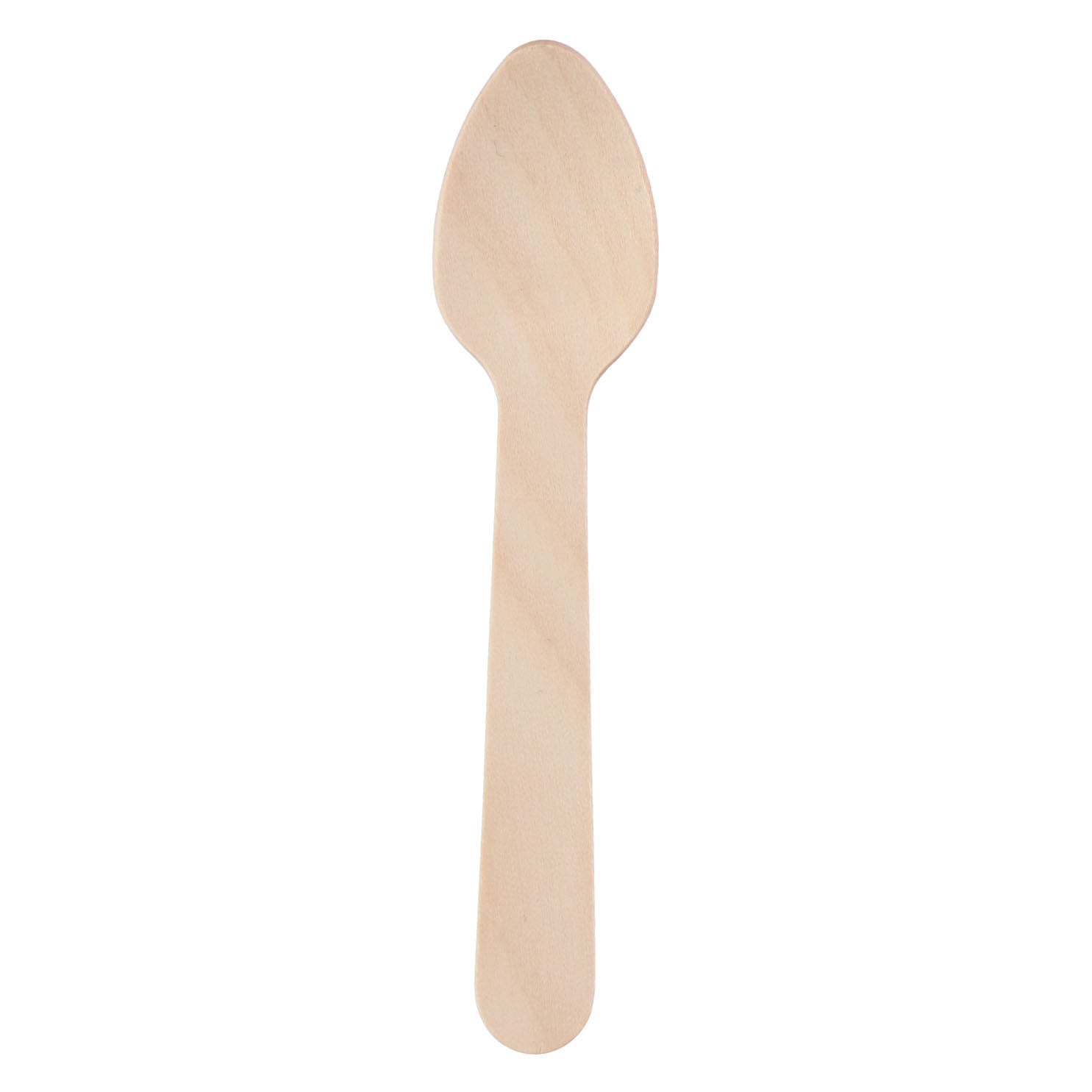 Wegwerp theelepel hout 11cm, 50st.