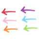 Memo mini magneet pijl, 6st.