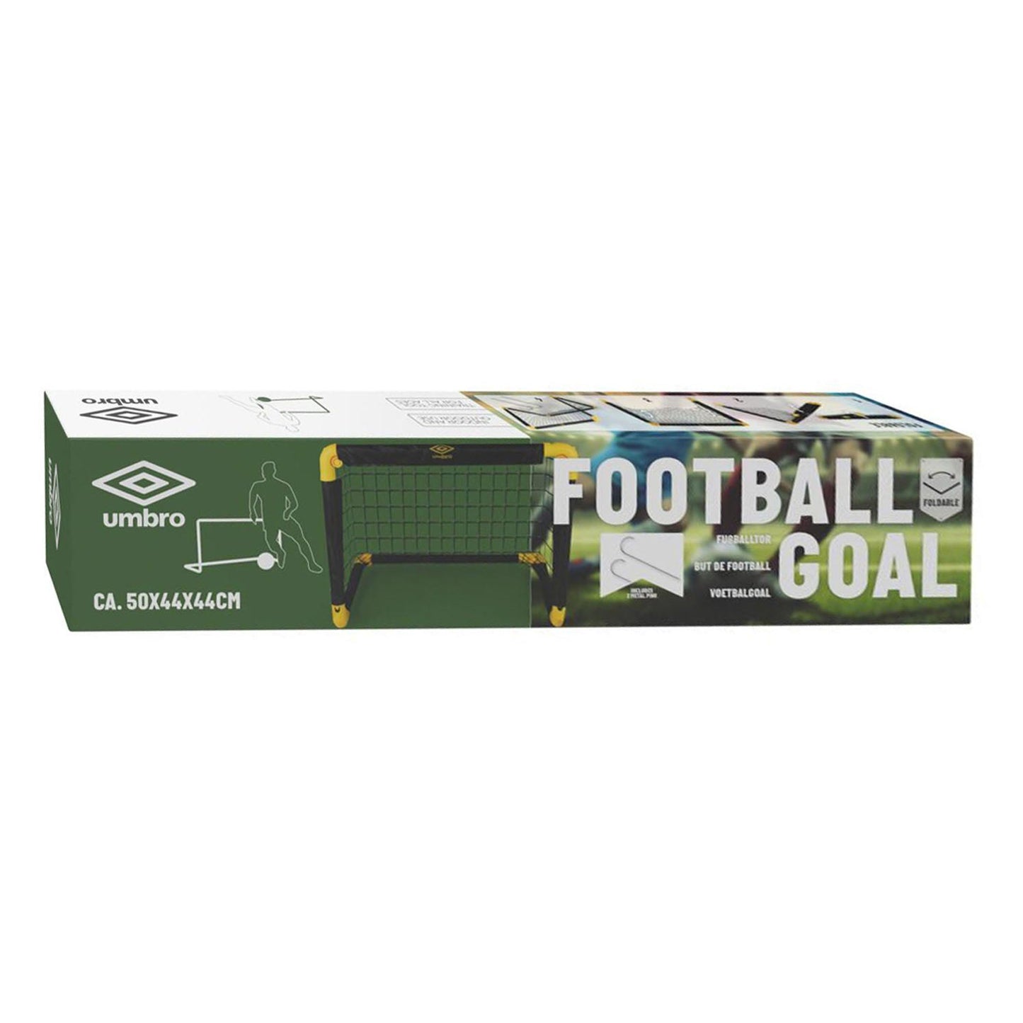 Umbro voetbaldoel - voetbalgoal 50 x 44 x 44 cm - voetbal goal opvouwbaar - makkelijk op te bergen - voetbal training doel voor kinderen en volwassenen - kunststof - zwart geel