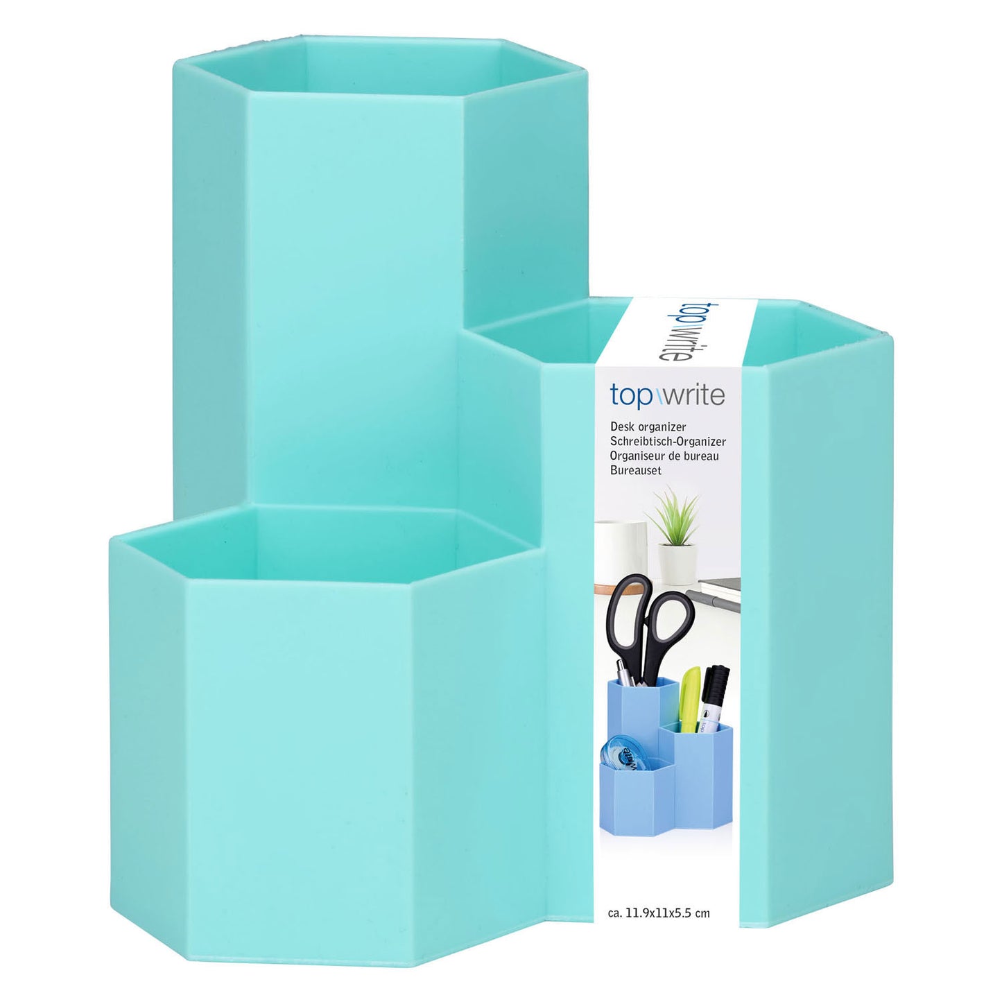 Pennenbak kleur 3 vaks