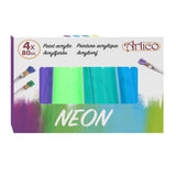 Acrylverf neon, 4dlg. - afbeelding 3