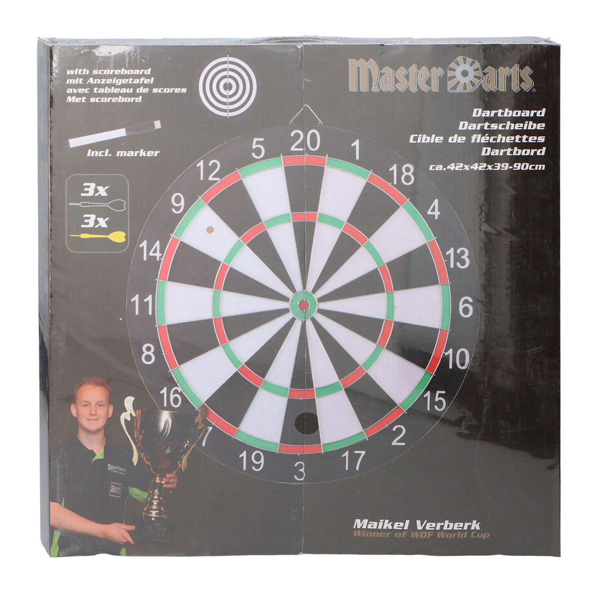 Master darts dartboard set met scorebord