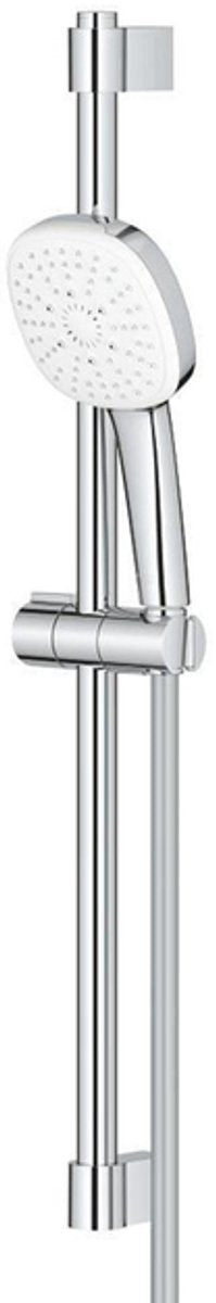 Grohe tempesta 110 cube glijstangset - 60cm - vierkante handdouche - 3 straalsoorten - gladde doucheslang - chroom
