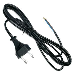 Enzo eurosnoer 2x0,75 zwart 2 meter 1065520