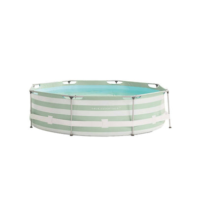 Swim essentials luxe groen gestreept zwembad rond