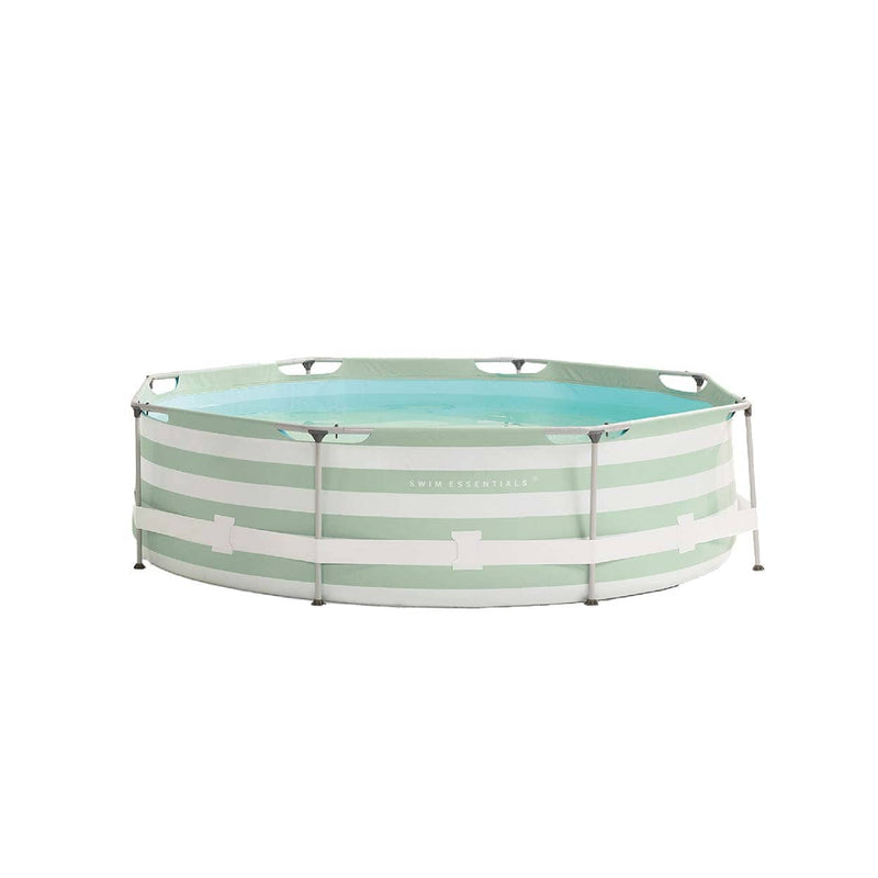 Swim essentials luxe groen gestreept zwembad rond