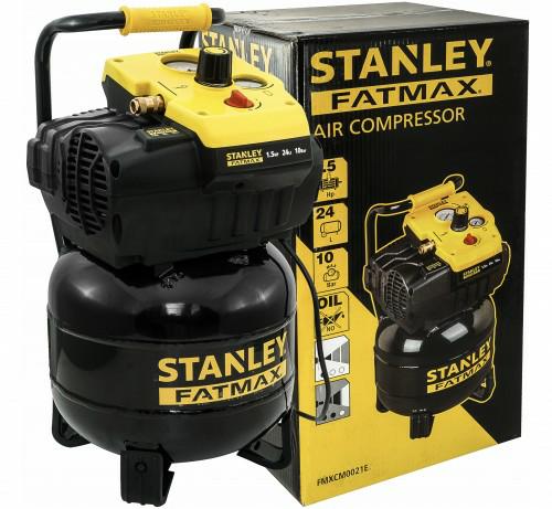 Stanley verticale olievrije compressor 24l 10bar fmxcm0021e