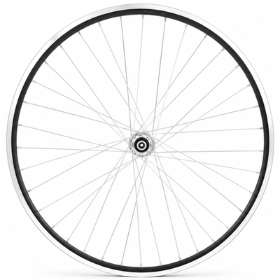 Achterwiel 28'' aluminium zac 2000 zwart geslepen velg - freewheel - vaste as