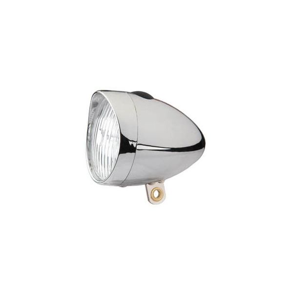 Edge koplamp retro 3 led aan uit - incl. batterijen - chroom