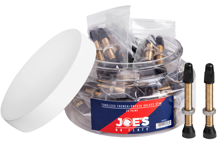 Joes joe's no flats - tubeless presta ventiel 48mm (pot 40 stuks)