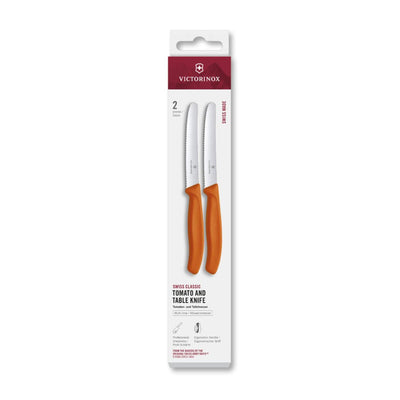 Victorinox tomaat- tafelmes 2 stuks oranje kartel