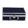 Casuelle aluminium make-up koffer donkerblauw glitter