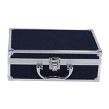 Casuelle aluminium make-up koffer donkerblauw glitter - afbeelding 1