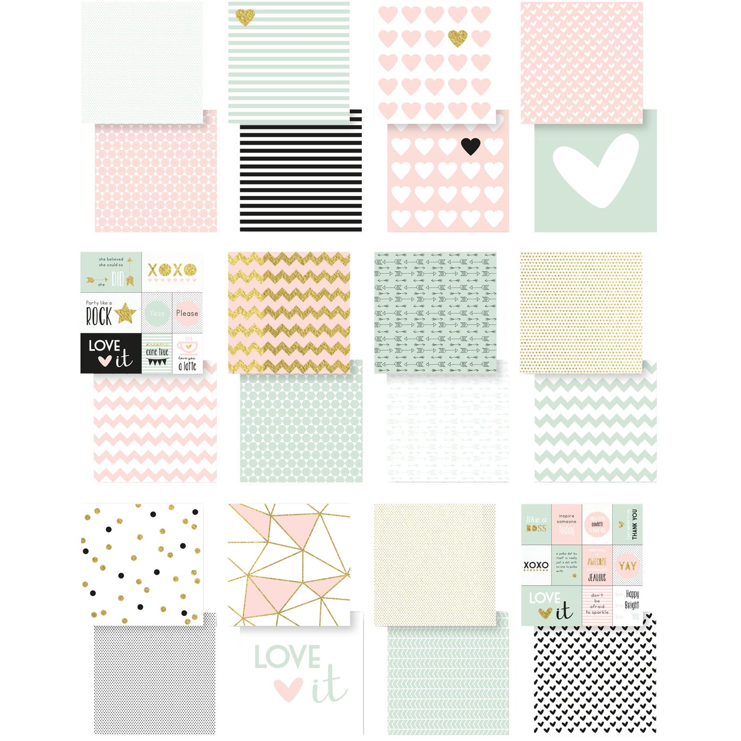 Vaessen creative • love it papierblok 30.5x30.5cm tweezijdig