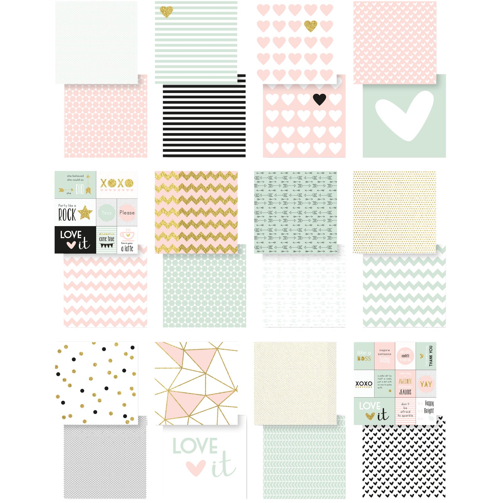 Vaessen creative • love it papierblok 30.5x30.5cm tweezijdig