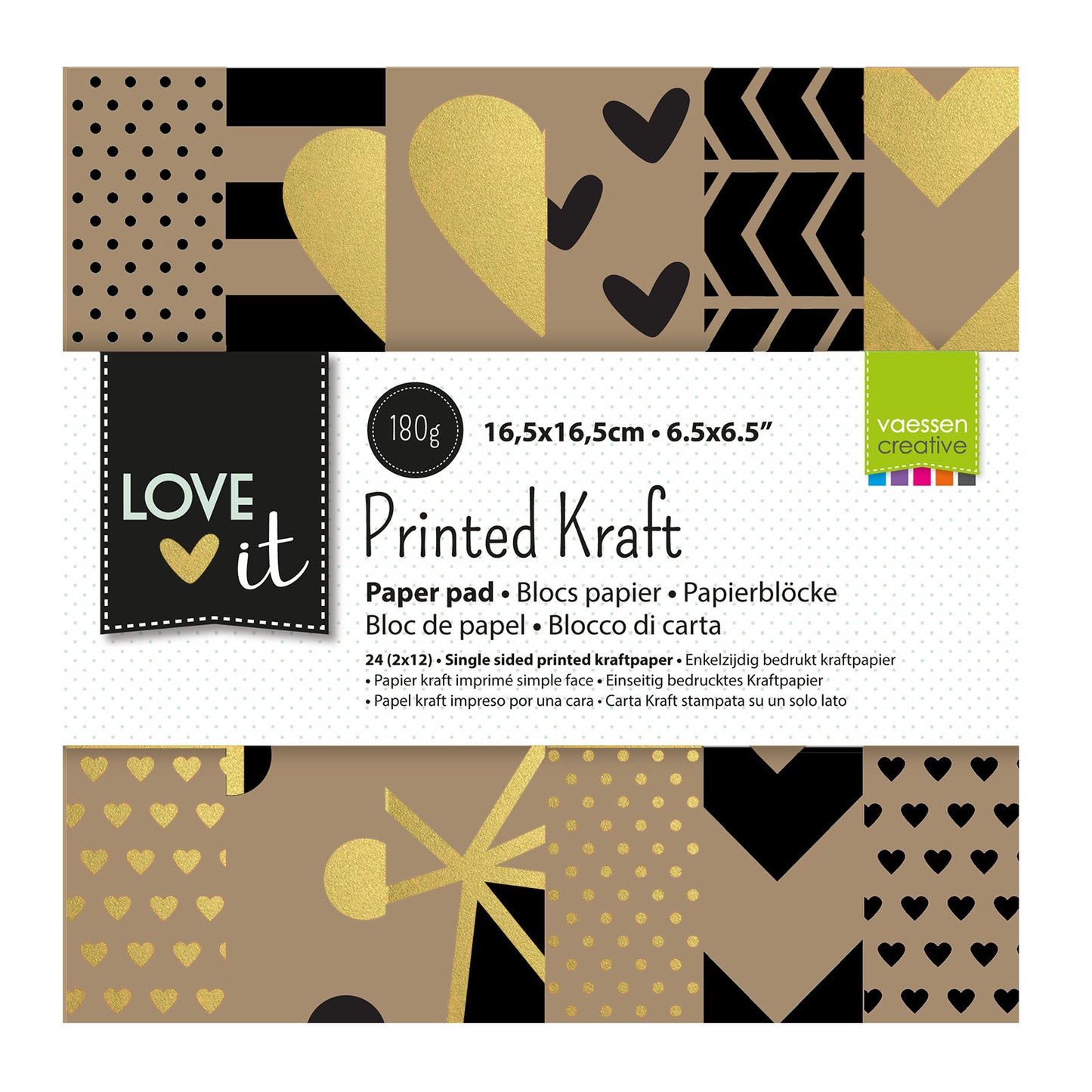 Vaessen creative • love it kraftpapier 15,2x15,2cm