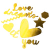 Vaessen creative • love it papieren knipsels 1-11cm goud 12st.