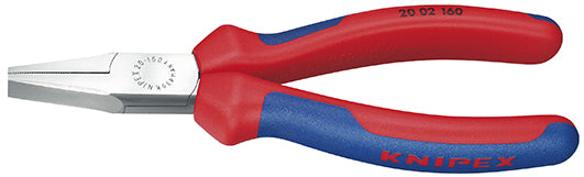 Knipex platbuigtang zwart geatramenteerd met meer-componentengrepen 160 mm - 2002160