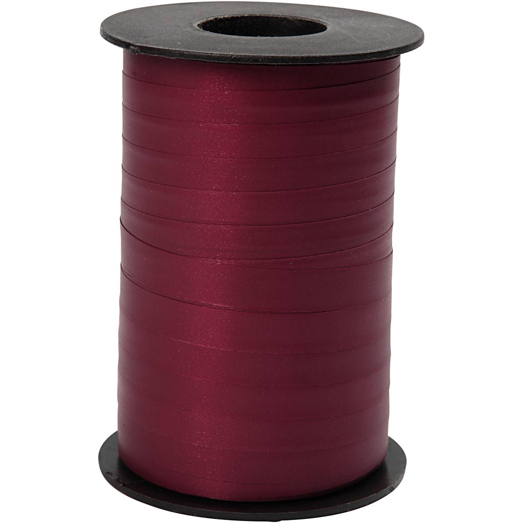 Creativ company cadeaulint, b: 10 mm, matt, donkerrood, 250 m 1 rol