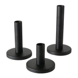 Boltze home kaarsenstandaardset malko 3-delig metaal rond ø9xh16cm zwart - afbeelding 1
