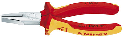 Knipex platbuigtang 20 06 160 vde grijptang (rood geel, lengte 160mm)
