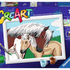 Ravensburger creart schilderen op nummer - moeder en veulen