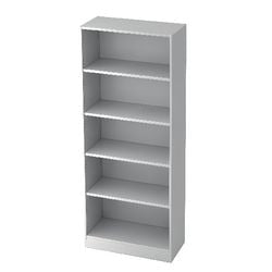 Bach boekenkast hammerer v6000 w hout 80x40x127cm 5 planken wit
