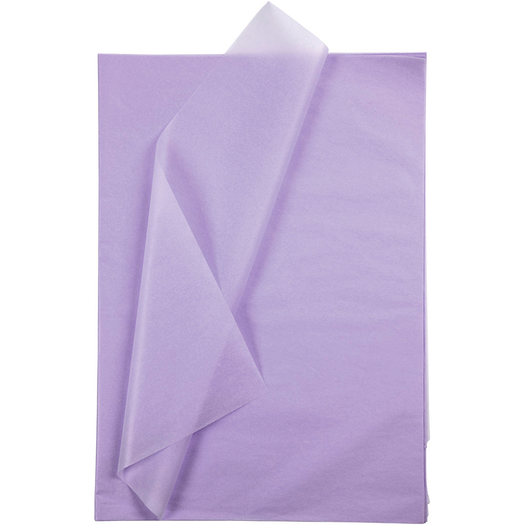 Tissuepapier, vel 50x70 cm, 17 gr, lichtpaars, 25 vel 1 doos