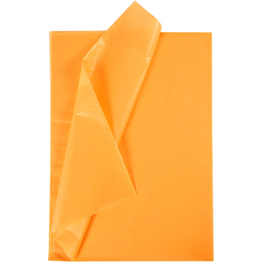 Tissuepapier, vel 50x70 cm, 17 gr, geel, 25 vel 1 doos