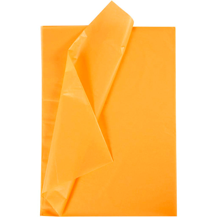 Tissuepapier, vel 50x70 cm, 17 gr, geel, 25 vel 1 doos