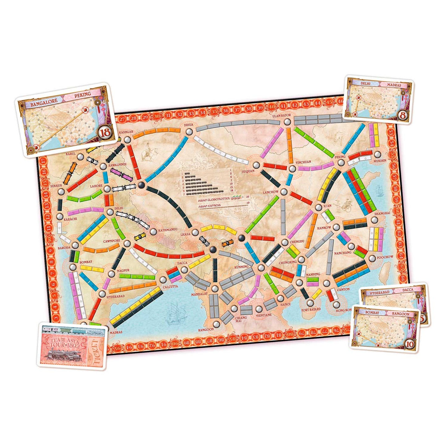 Asmodee ticket to ride azië bordspel