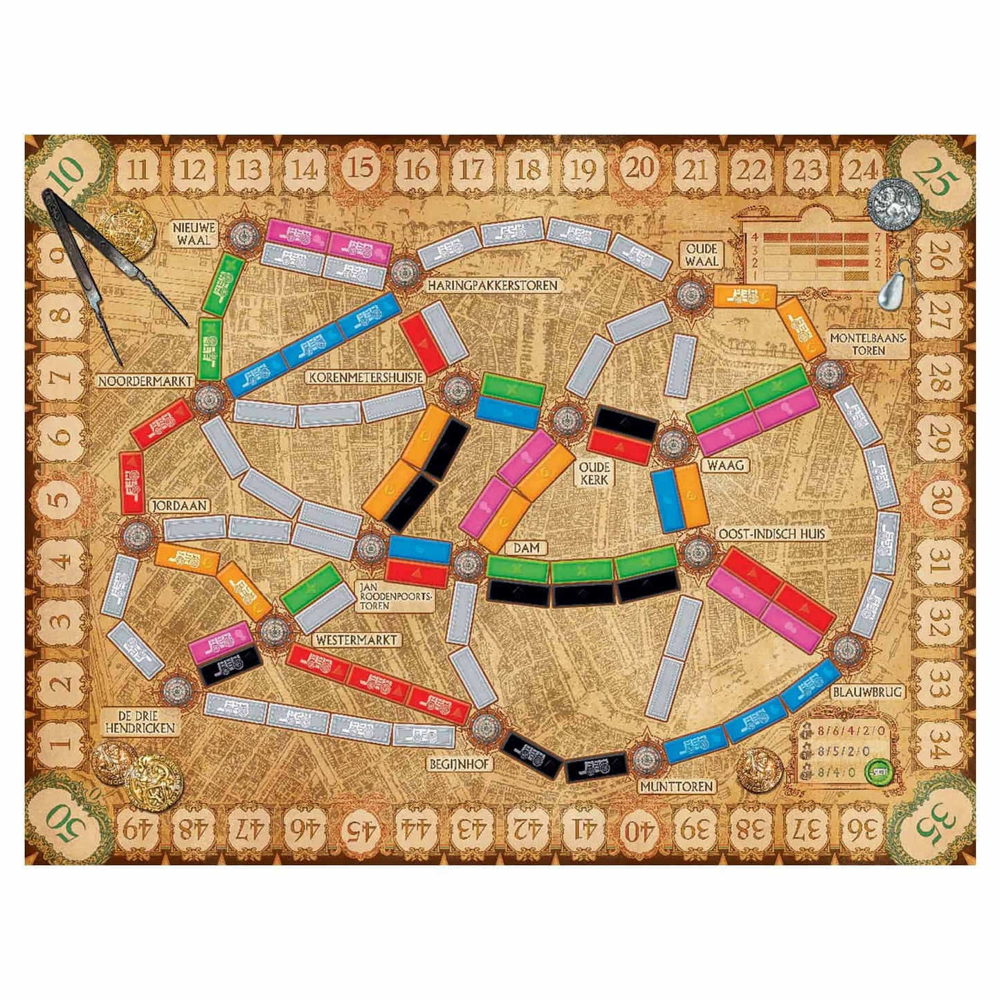 Days of wonder ticket to ride amsterdam – nederlandstalig bordspel voor 2 tot 4 spelers - snel strategisch spel vanaf 8 jaar - speel in 17e-eeuws amsterdam