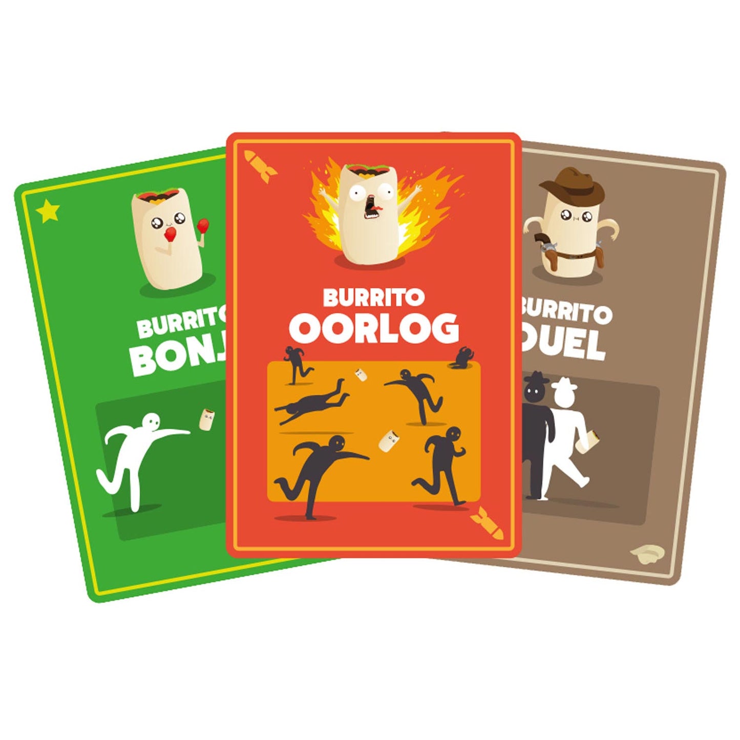 Exploding kittens throw throw burrito – - hilarisch partyspel – kaartspel voor familie en vrienden - gooi met squishy burrito's! - nederlandstalig