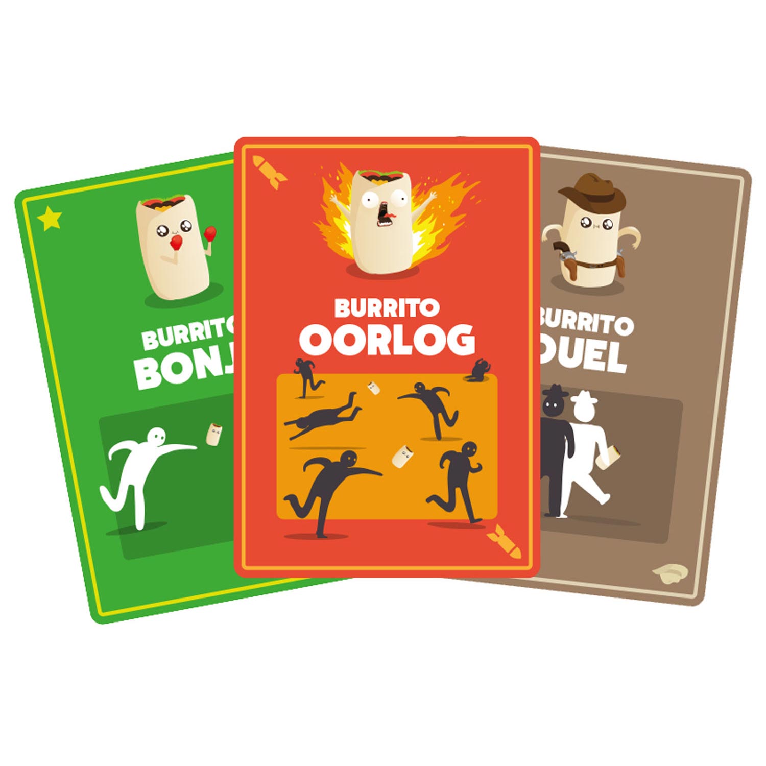 Exploding kittens throw throw burrito – - hilarisch partyspel – kaartspel voor familie en vrienden - gooi met squishy burrito's! - nederlandstalig