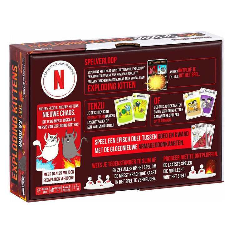 Exploding kittens good vs evil kaartspel