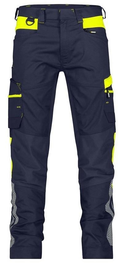 Dassy werkshort manilla nachtblauw fluorgeel 62