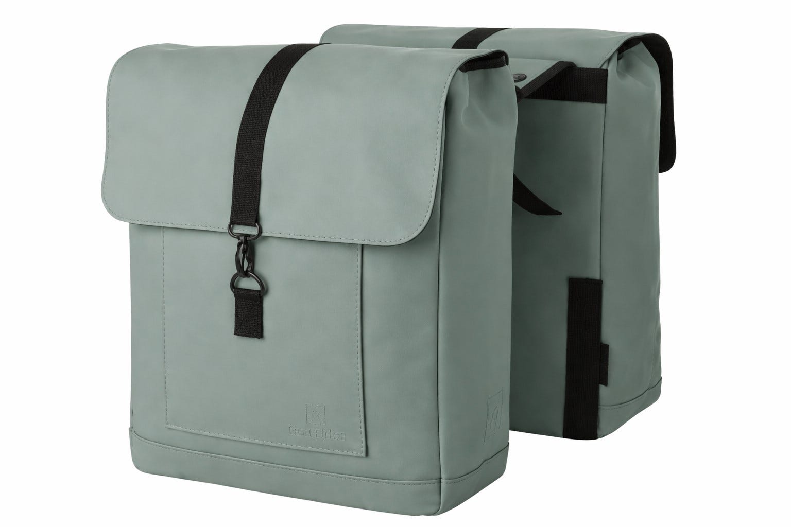 Fastrider jaxx ii dubbele fietstas – mik-compatibel – 28l – waterafstotend – incl. laptopvak – eucalyptus