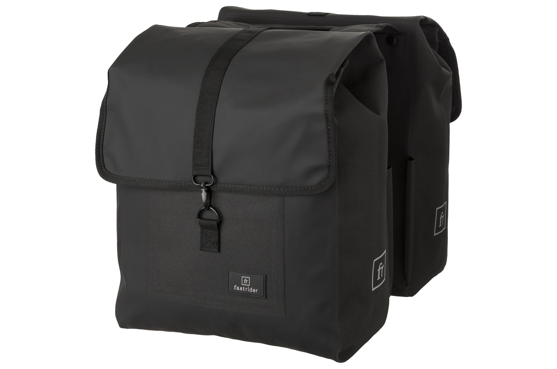Fastrider jaxx dubbele fietstas trend waterdicht - zwart - 28l per tas