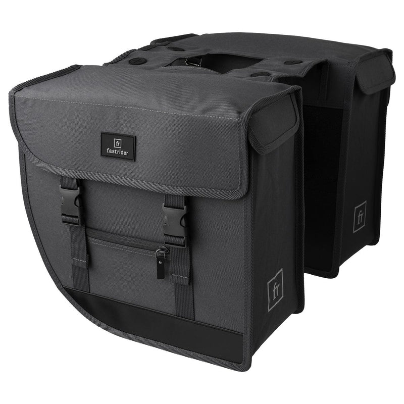 Fastrider bodyl hybride dubbele fietstas basics medium grijs - 20112100-007