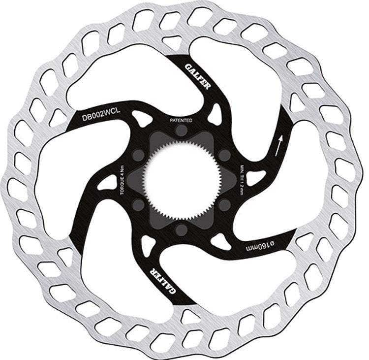 Galfer bike wave® fixed mtb centerlock disc rotor | 180mm x 1,8mm