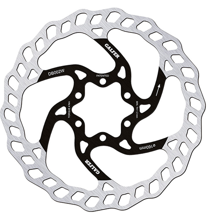 Galfer bike wave® fixed mtb 6-bolt disc rotor | 160mm x 1,8mm