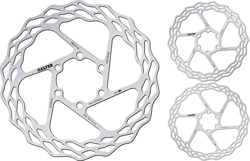 Galfer bike wave® fixed road 6-bolt disc rotor | 140mm x 1,8mm