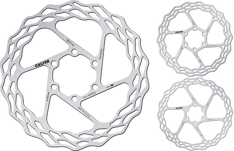 Galfer bike wave® fixed road 6-bolt disc rotor | 180mm x 1,8mm