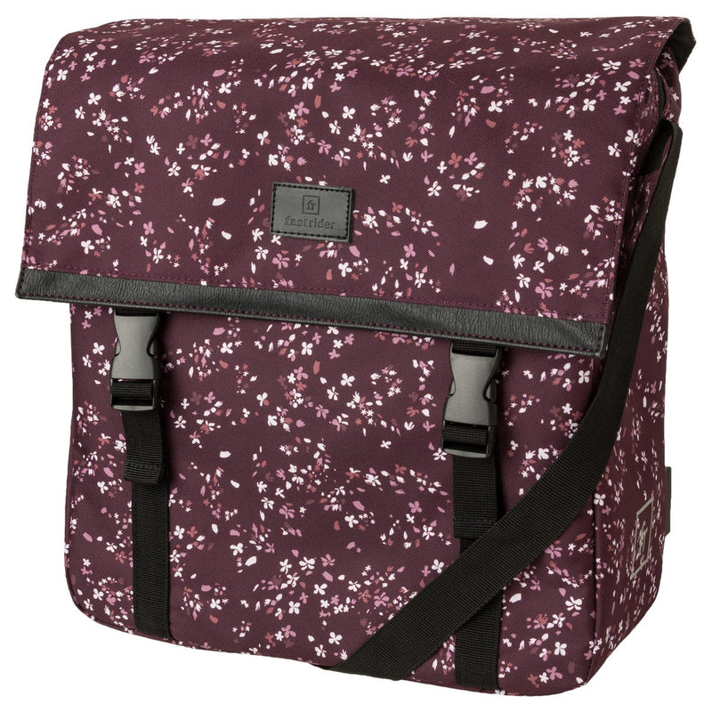 Fastrider nara enkel fietstas trend mini flower aubergine