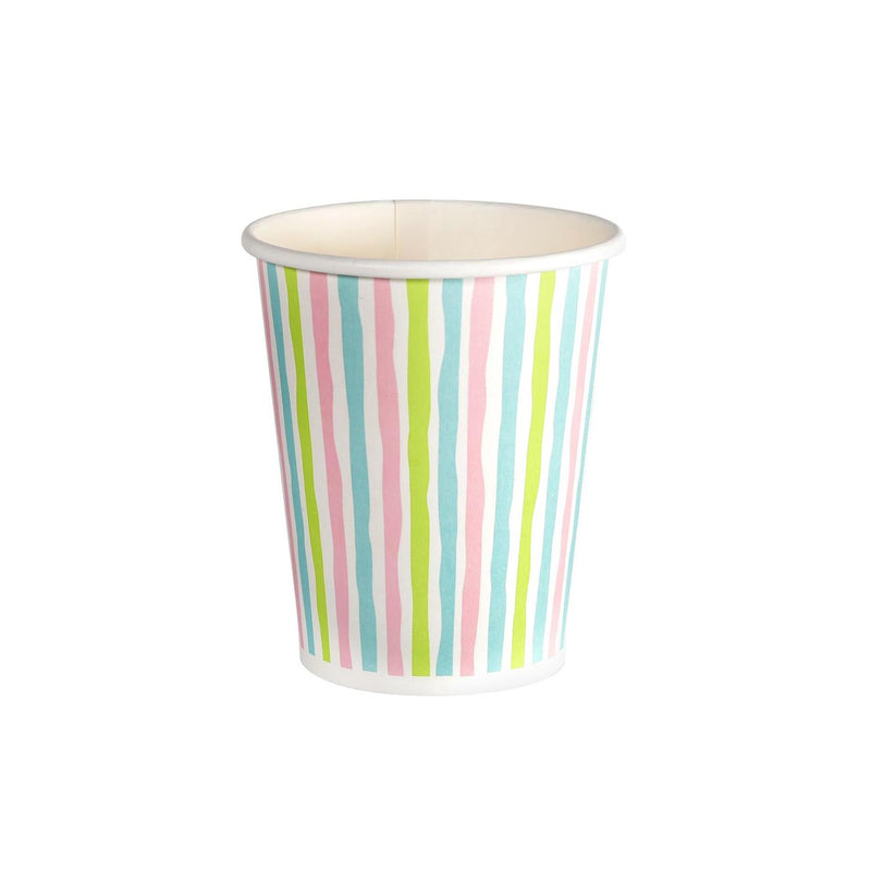Duni papieren bekers stripes 24cl 10st